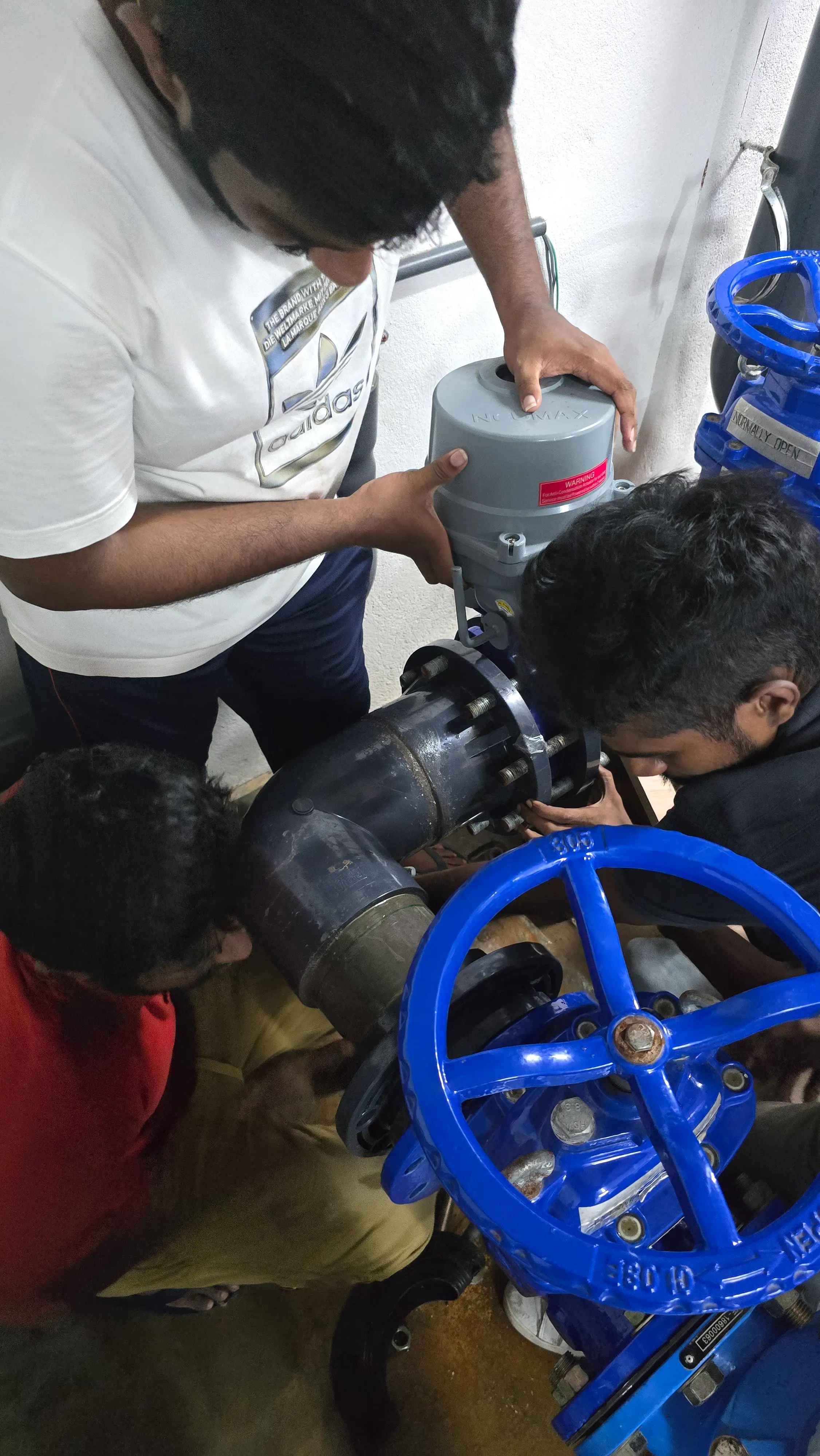 uPVC Flange Installation — New flange fitted to 160mm uPVC PNt11 pipeline