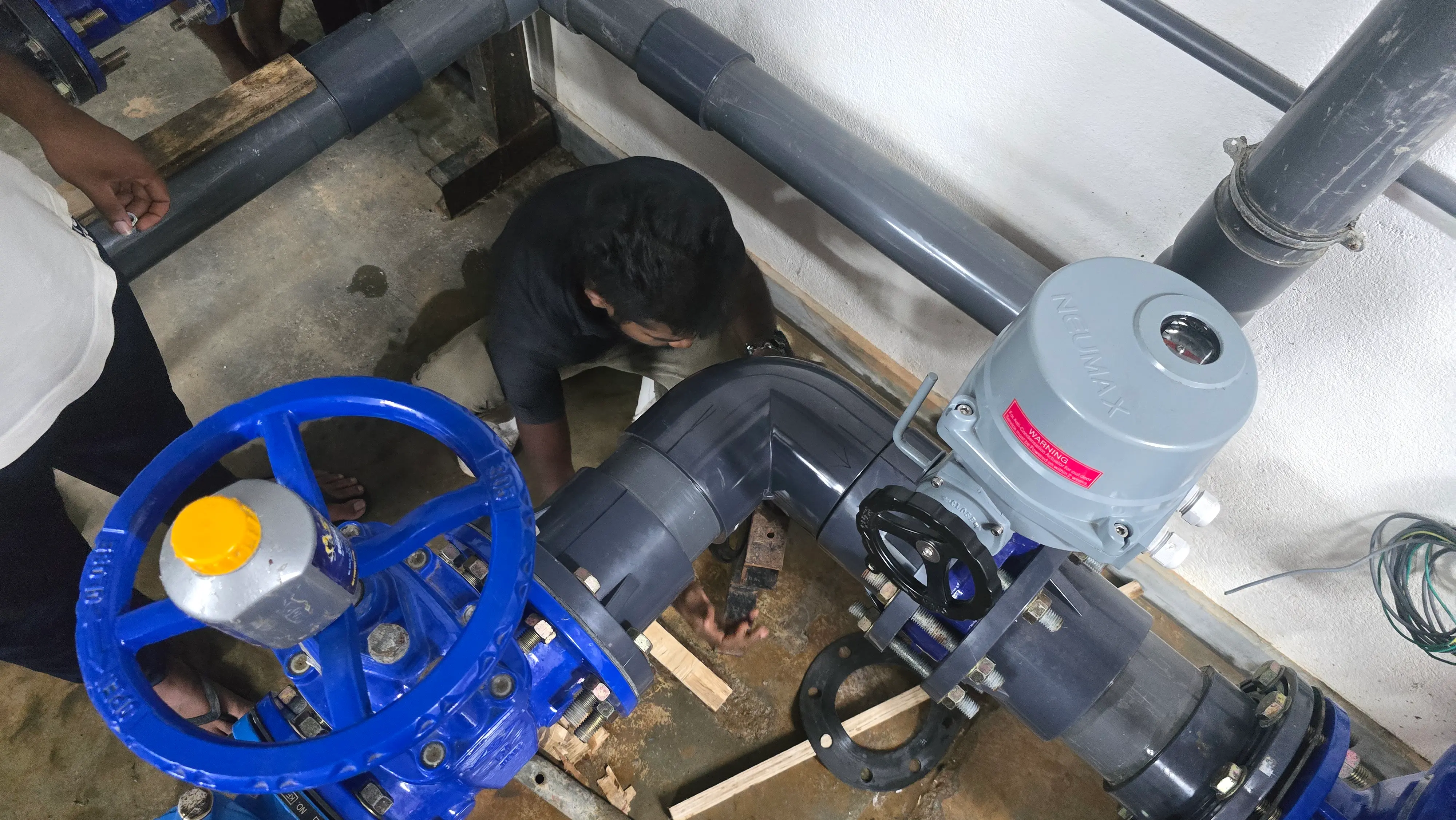 Pipeline Alignment — Corrected alignment across pump room manifold
